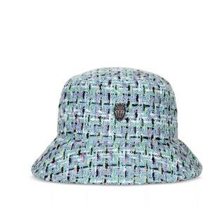 KURT GEIGER London tweed foldable women's hat -Blue
